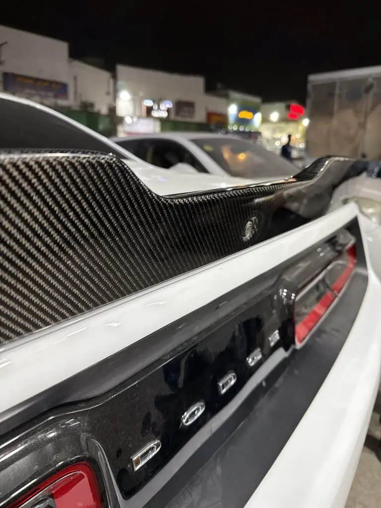 Type-SA carbon fiber rear spoiler for 2018-2024 Dodge Challenger By Anderson Composites